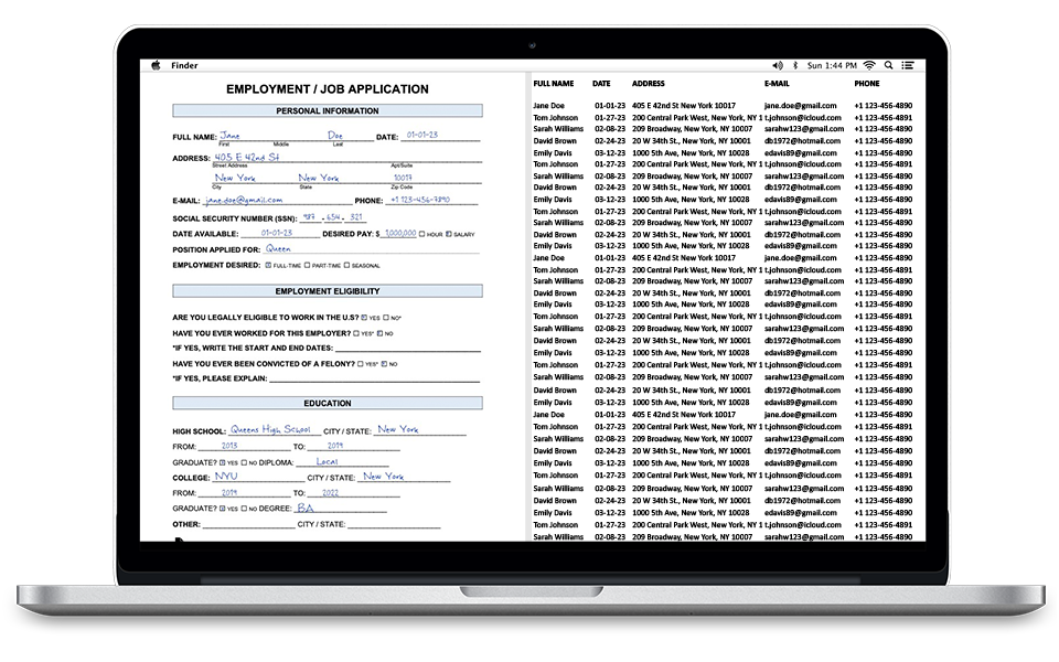 Convert forms to Excel