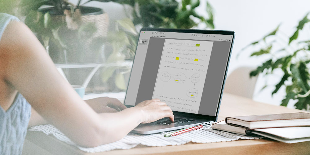 Convert handwritten scans to searchable PDF